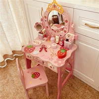 Детский реалистичный деревянный семейный туалетный столик для принцессы, семейная коробочка для хранения, игрушка для детского сада