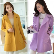 Một thế hệ của lô hàng phụ nữ hai mặt len ​​phiên bản Hàn Quốc của áo khoác mỏng, áo len mỏng giữa áo khoác lửng - Áo len lót đôi
