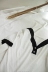 Pháp retro tương phản V-neckline lỏng ngắn tay áo len mỏng B 1811 áo len cổ cao Áo / áo thun