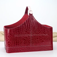 Большой, бордовый, крокодиловый принт