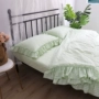 [Homemade] kẻ sọc nhỏ màu xanh bông Bông nhuộm sợi bông bốn mảnh Bộ kích thước tùy chỉnh - Bộ đồ giường bốn mảnh bộ chăn ga gối everon