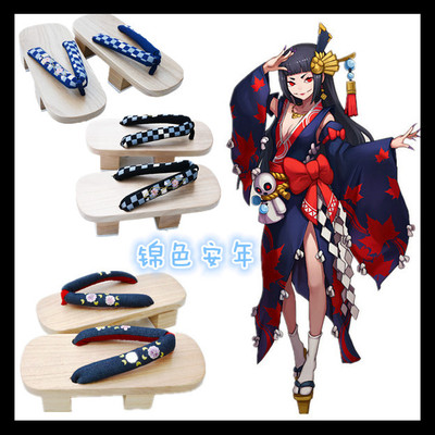 taobao agent Cosplay Yinyang Division Mobile Games SR -style ghost girl red leaf cos shoes wooden spot spot!