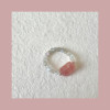 Кварц из нефрита, кольцо, регулируемый эластичный ремень ручной работы, серебро 925 пробы, лунный камень