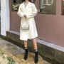Mùa thu đông 2019 Phiên bản Hàn Quốc của áo khoác cashmere hai mặt mới Mỏng mỏng, áo len dài phần lông cừu của phụ nữ - Áo len lót đôi áo hoodie nữ cute