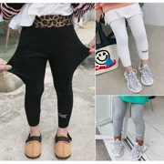 Quần legging nữ 2019 mới xuân hè mặc ngoài quần dài trẻ em hoang dã quần cotton co giãn - Quần