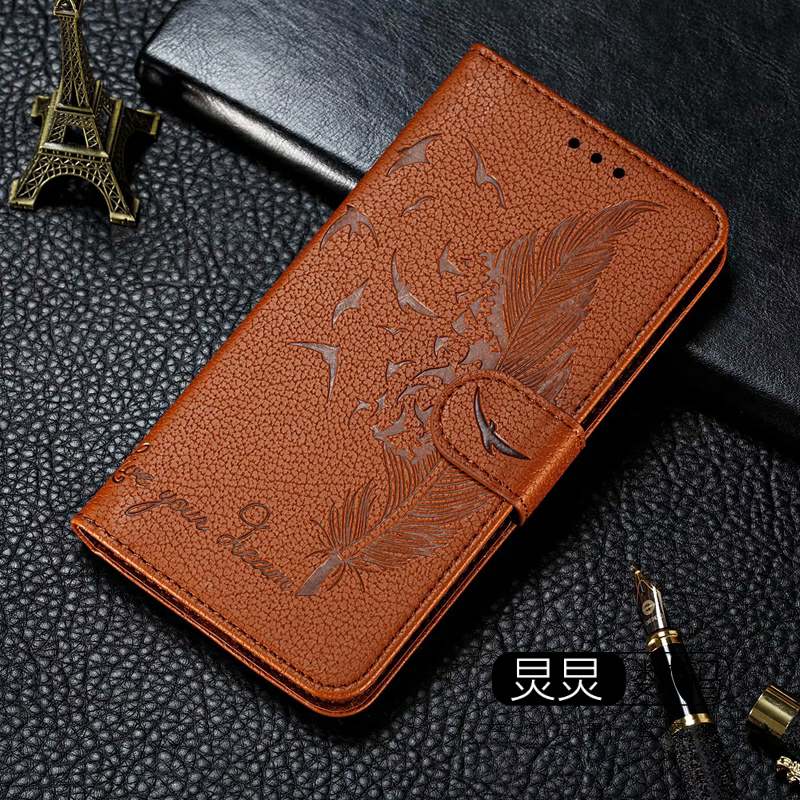 Samsung A8 & 2018 & BrownFor Samsung A5 A7 A7 A9 2018 paragraph Mobile phone set silica gel Clamshell  Insert card Leather case personality originality