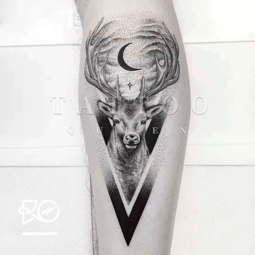 花臂少女 Татуировка, треугольные тату наклейки