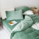 Фруктовое зелено-увеловое стеганое одеяло