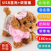 Trẻ em của đồ chơi điện dog leash puppy plush mô phỏng Teddy nữ baby boy thông minh máy điều khiển từ xa Đồ chơi điều khiển từ xa