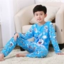 Đồ ngủ trẻ em nam dài tay mỏng phần cotton boy cotton cô gái dịch vụ nhà quần lớn cậu bé béo trẻ con đồ bộ mặc nhà