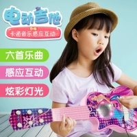 Trẻ em của đàn piano âm nhạc người mới bắt đầu đàn guitar nhỏ ukulele có thể chơi nhạc cụ chàng trai và cô gái đồ chơi phát sáng guitar đồ chơi cho trẻ sơ sinh