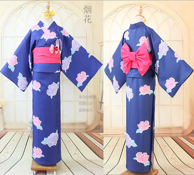 taobao agent The promoted fireworks shaft animated film and Kawana COSPLAY printing kimono yukata elopement