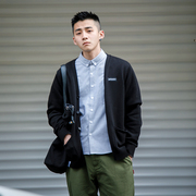 BDCT tự chế Nhật Bản retro màu rắn đan cardigan nam mùa xuân phần mỏng thanh niên Slim V-Cổ áo len áo