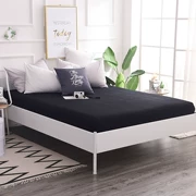 Màu đen đơn trải giường đơn màu cotton mùa hè mỏng tấm bạt lò xo tấm vải cotton 1.2 1.5 1.8 2m - Trang bị Covers
