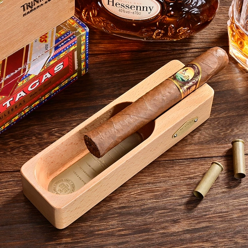 Сигарлуонг Эгглон, дракон Сигара пепельница ретро -печать баклажан с твердым деревом с сигарет с сигарет.