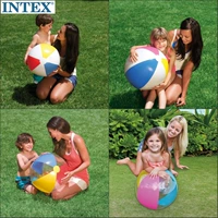 Intex Four -Color Barch Ball 59010/59020/59030 Пляжный мяч Прозрачный плоский шар для детских игрушек Детские игрушки
