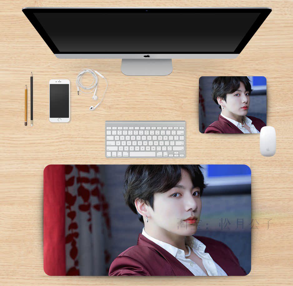 BTS Bulletproof Youth Tuan Tian Yiguo Shop Cushion Mouse Guts Super Large Desk Case Custom Customized Keyboard Jungkook