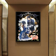 Tranh kim cương 5D thêu chữ thập nhân vật hoạt hình anime đen phó tế phòng khách phòng ngủ trẻ em đầy đủ kim cương điểm khoan hai nhân dân tệ - Công cụ & phụ kiện Cross-stitch