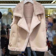 Mùa thu đông 2018 phiên bản mới của Hàn Quốc của chiếc áo khoác lông thú đầu gối lông thú một chiếc áo vest mỏng manh hoang dã của phụ nữ