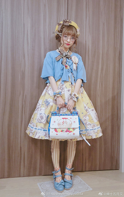 taobao agent [Dream and Treasure Spot] National Brand Lolita Lazy Afternoon Cat afternoon Tea JSK