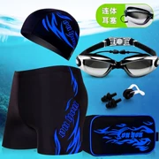 Bộ đồ bơi nam đầy đủ bộ đồ bơi nam co giãn cao cung cấp kính thời trang nam mũ bơi đặt thiết bị đồ bơi - Nam bơi đầm
