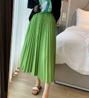 Летняя зеленая юбка, коллекция 2021, городской стиль
