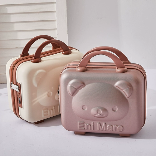 Портативный чемодан, мультяшная милая коробка, маленький ящик для хранения, 14 дюймов