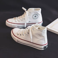 Демисезонная белая обувь, белая высокая тканевая спортивная обувь, кроссовки, коллекция 2023, осенняя