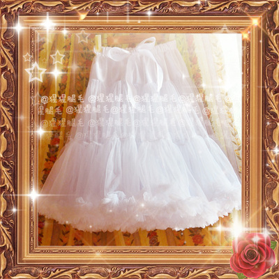 taobao agent ● Free shipping ● Lolita soft girl extended soft gauze skirt 55cm medium long double -layer elegant A -type