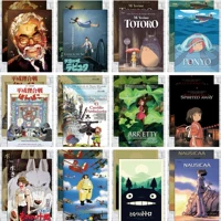 Hayao Miyazaki Anime Phim Hoạt Hình Movie Kraft Tờ Giấy Khổ Hình Nền Tường Sticker Truyện Tranh Xung Quanh Totoro Spirited Away hình dán nổi