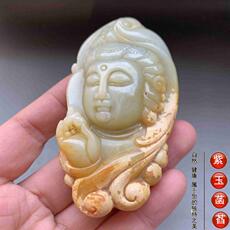 Украшения на руку 老玉古玩玉石观音菩萨手把件小摆件清仓包邮016