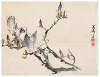 Wang xuetao Youch Orchid Map Flower, Bird, Birds, китайская картина маленькая настенная украшение Микропрейки