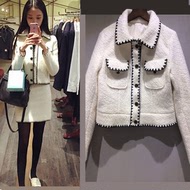 Mùa thu và mùa đông mới của Hàn Quốc phiên bản của tự trồng hoang dã áo len nữ người nổi tiếng tính khí đoạn ngắn áo choàng áo len nữ áo khoác nữ