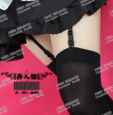taobao agent [Different Pavilion ● COS Universal] Black/White/Pink lace hanging stockings/knee socks with Sony