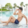 Quần bơi nam Li Ning quần áo nam nhanh khô thời trang quần bơi mùa xuân nóng bỏng thi đấu đào tạo thiết bị bơi chuyên nghiệp - Nam bơi đầm bộ đồ bơi nam
