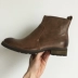 Xu hướng Giày ngắn Anh giản dị Chelsea Men Scrub Leather Boots Zip Martin Boots Mang giày ngoài trời - Giày ống giày boot nam chính hãng Giày ống