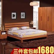 Panel Phòng Ngủ Suite Ba mảnh Bộ Hoàn Chỉnh của Đồ Nội Thất Bán Hot 1.5 m Giường Đôi Duy Nhất Tủ Quần Áo Bàn Cạnh Giường Ngủ Bộ