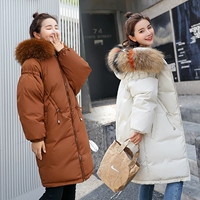 Đặc biệt chống mùa xuống bông độn phụ nữ phần dài 2018 dịch vụ bánh mì mới sinh viên Hàn Quốc lỏng bf bông áo 袄 thủy triều áo khoác kaki lót lông nữ dáng dài