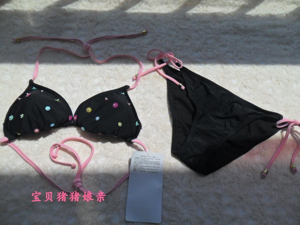Swimwear, sexy split black uniform