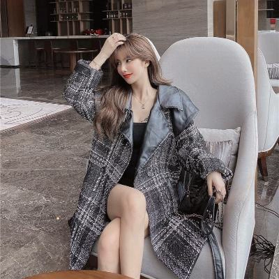 Демисезонный длинный плащ, шерстяное пальто, средней длины