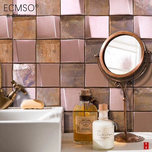 Трехмерная бронзовая ретро мозаика из нержавеющей стали, розовое золото