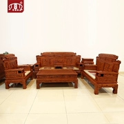 Huang Ze Myanmar gỗ hồng sắc sofa phòng khách gỗ rắn đồ nội thất cổ Trung Quốc kết hợp chạm khắc gỗ hồng mộc Miến Điện - Bộ đồ nội thất