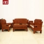 Huang Ze Myanmar gỗ hồng sắc sofa phòng khách gỗ rắn đồ nội thất cổ Trung Quốc kết hợp chạm khắc gỗ hồng mộc Miến Điện - Bộ đồ nội thất sofa gỗ hiện đại