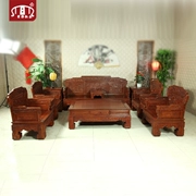 Khuyến mãi Huang Ze Dongyang gỗ gụ nội thất gỗ hồng sắc sofa phòng khách gỗ hồng mộc kết hợp phòng nhím gỗ hồng sắc - Bộ đồ nội thất