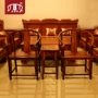 Huang Ze Dahong Rosewood Mahogany Nội thất Ghế tròn Ba mảnh Ming và Qing Chạm khắc cổ điển Nội thất gỗ Trung Quốc - Bộ đồ nội thất nội thất phòng khách hiện đại