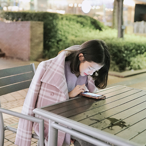 Daxi tự chế 2018 mùa thu mới của phụ nữ kẻ sọc mùa thu và mùa đông áo len nữ áo len phần dài