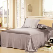 200 ngày lụa đích thực màu rắn lụa quilt cover mảnh duy nhất băng lụa quilt cover giường đôi duy nhất 1.5 giường 笠 mùa hè