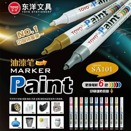 Toyo Paint Pen Sa-101 Auto Repair Pen Graffiti Pens Signature Pen White Marking Pen