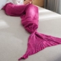 Bowen Nhuộm đơn giản mỹ nhân ngư chăn sofa giản dị TV đan len chăn - Ném / Chăn chan long cuu