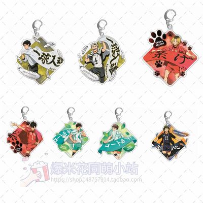 taobao agent Volleyball Junior Anime Around the Acrylic Key Buckle Sun to Xiangyang Shadow Mountain Feixiong Claw to grind Blacktail Moon Island